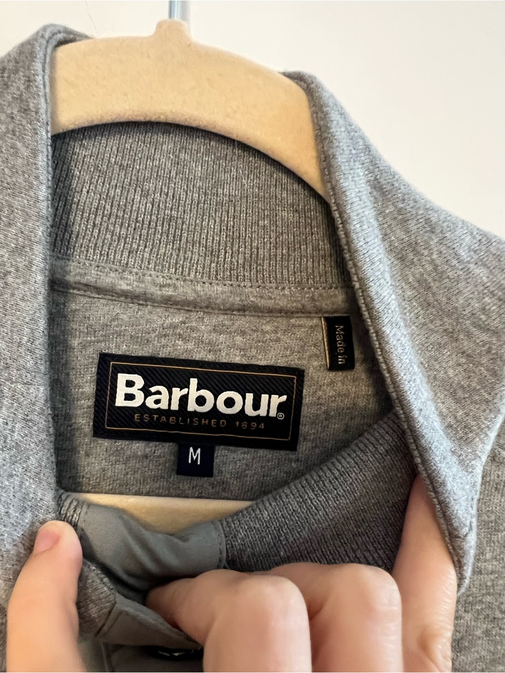 Barbour Men’s 100% Cotton Popover Half Snap Mockneck Sweatshirt - Picture 3 of 8